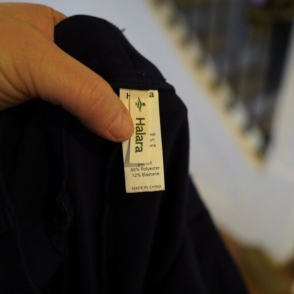 Blue‎ size S Halara Flex High Waisted Zipper Side Pocket Straight Leg Work Pants - Picture 3 of 6